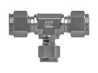 Tube fitting reducing union tee