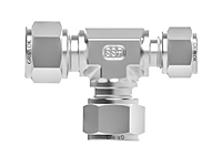 Tube fitting reducing union tee Tube fitting reducing union tee