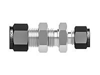 Tube fitting bulkhead reducing union Tube fitting bulkhead reducing union