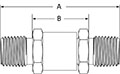 High pressure check valve male NPT end connections.