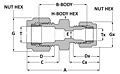 Tube fitting reducing union